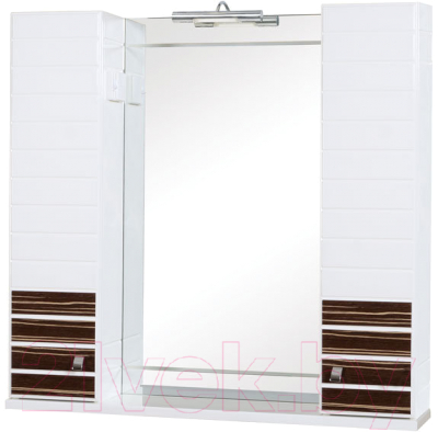 Шкаф с зеркалом для ванной Аква Родос Империал 95 / АР0002071 (венге)