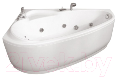 Ванна акриловая Triton Пеарл-Шелл 160x104 R Базовая (с гидромассажем)