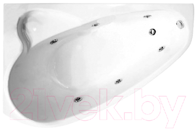 Ванна акриловая Triton Пеарл-Шелл 160x104 R Базовая (с гидромассажем)