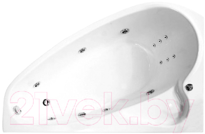 Ванна акриловая Triton Пеарл-Шелл 160x104 R Стандарт (с гидромассажем)