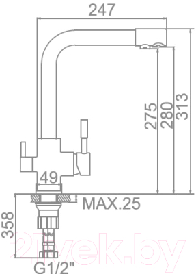 Смеситель Gerhans HU01K4055-3-20 (бежевый)