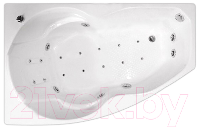 Ванна акриловая Triton Бриз 150x95 R Люкс (с гидромассажем)