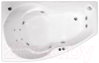 Ванна акриловая Triton Лайма 160x95 R Стандарт (с гидромассажем)