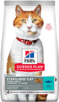 Сухой корм для кошек Hill's Science Plan Young Adult Sterilised Cat Tuna (1.5кг) - 