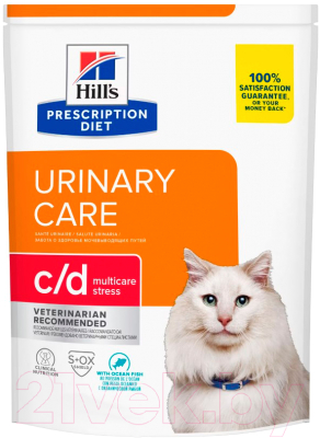 Сухой корм для кошек Hill's Prescription Diet Urinary Care c/d Multicare Ocean Fish (1.5кг)