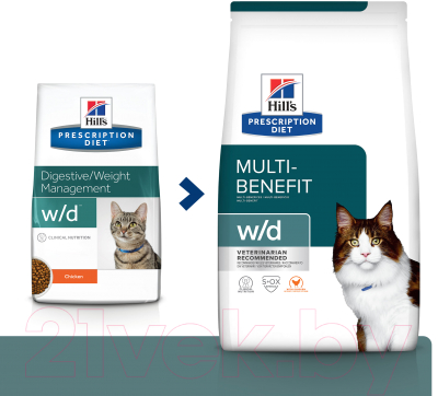Сухой корм для кошек Hill's Prescription Diet Digestive/Weight Management w/d (5кг)
