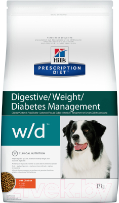 Сухой корм для собак Hill's Prescription Diet Digestive/Weight Diabetes Management w/d (12кг)