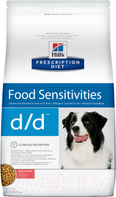 Сухой корм для собак Hill's Prescription Diet Food Sensitivities d/d Salmon & Rice (2кг)