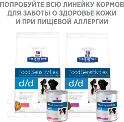 Сухой корм для собак Hill's Prescription Diet Food Sensitivities d/d Duck & Rice (5кг)