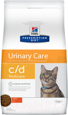 

Корм для кошек Hill's, Prescription Diet Urinary Care c/d Multicare Chicken