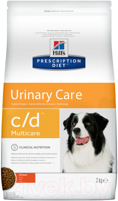 Сухой корм для собак Hill's Prescription Diet Urinary Care c/d Multicare Chicken (2кг)