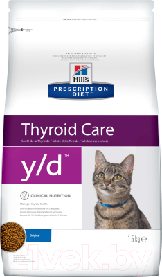 Сухой корм для кошек Hill's Prescription Diet Thyroid Care y/d Original (1.5кг)