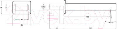 Излив Jacob Delafon Strayt E37344-CP