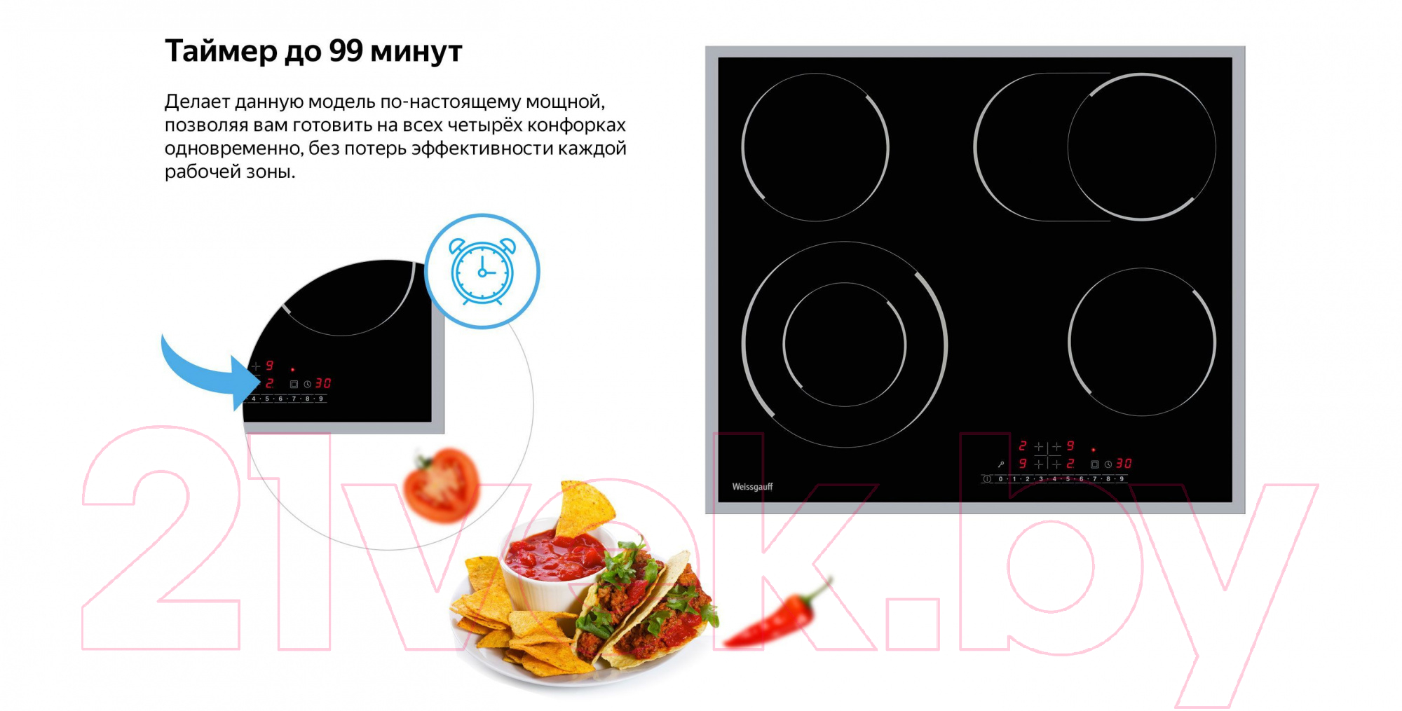 Электрическая варочная панель Weissgauff HV642BS