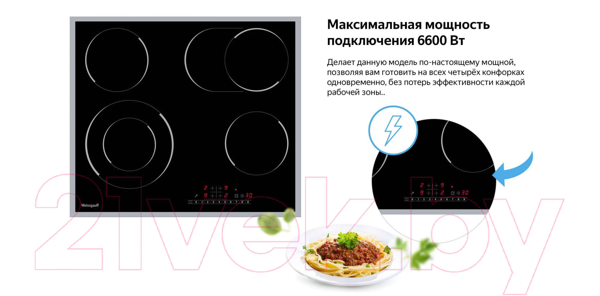 Электрическая варочная панель Weissgauff HV642BS