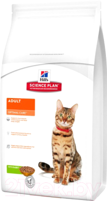 Сухой корм для кошек Hill's Science Plan Adult Optimal Care Rabbit (2кг)