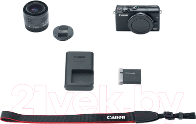 Беззеркальный фотоаппарат Canon M100 Kit 15-45mm / 2209C048 (черный)