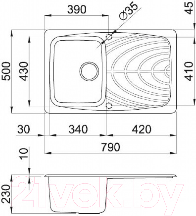 Мойка кухонная Elleci Master 300 Avena G51 / LGM30051