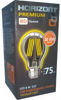 Лампа Horizont LED-F A60 6W 3000K E27 98079