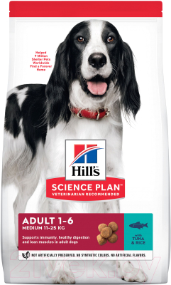 Сухой корм для собак Hill's Science Plan Adult Medium Advanced Fitness Tuna & Rice (12кг)