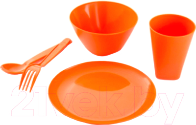 Набор посуды для кормления Berossi ИК 29340000 (оранжевый)