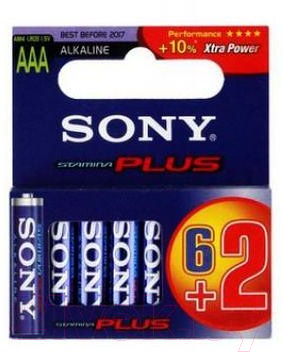Комплект батареек Sony AM4-B4X2D (6шт)