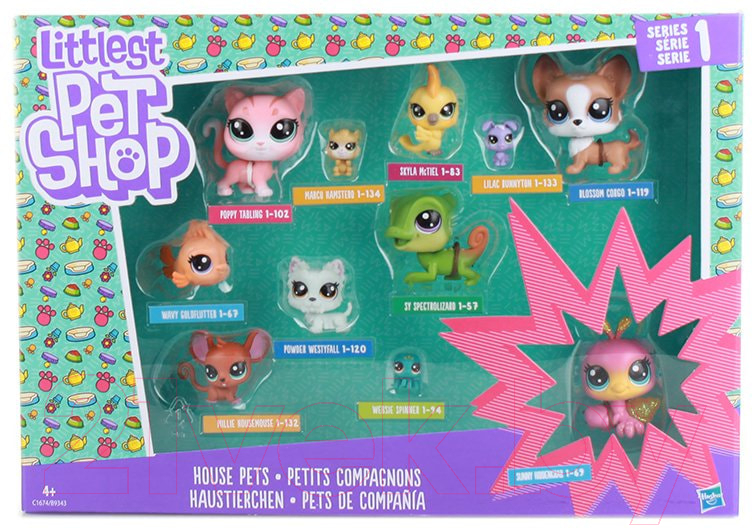 Игровой набор Hasbro Littlest Pet Shop Коллекция петов / B9343