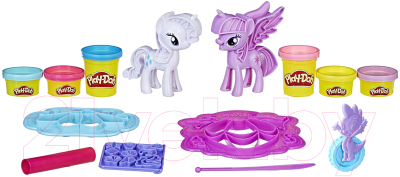 Набор для лепки Hasbro Play-Doh Твайлайт и Рарити / B9717