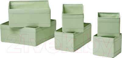 Набор коробок для хранения Ikea Скубб 603.966.06 (светло-зеленый)