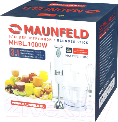 Блендер погружной Maunfeld MHBL.1000W (белый)