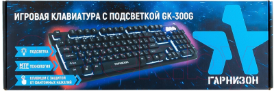 Клавиатура Гарнизон GK-300G (черный)