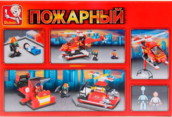 Конструктор Sluban Спасательный пожарный вертолет / M38-B0218
