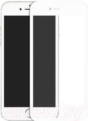 Защитное стекло для телефона Case 3D для iPhone 7 (белый глянец)