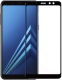 Защитное стекло для телефона Case 3D для Samsung Galaxy A8 2018 (черный глянец) - 