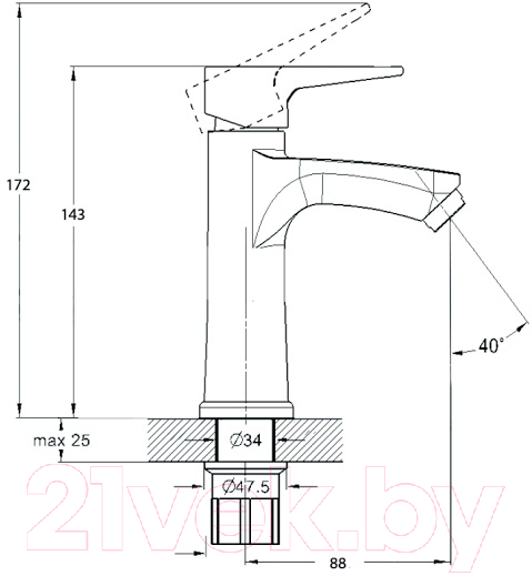 Смеситель Solone FAB1-A020 — фото 2