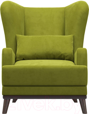 Кресло мягкое Woodcraft Оскар (зеленый велюр)