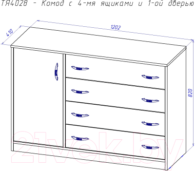 Тумба ВасКо ТЯ 40-28 (венге)