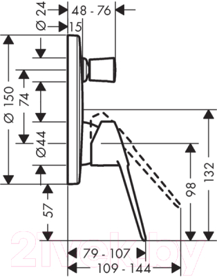 Смеситель Hansgrohe Novus Loop 71345000