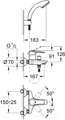 Смеситель GROHE Eurostyle 3359230A