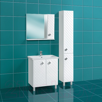 Шкаф с зеркалом для ванной Акваль Зара 75 / EZ.04.75.00.R