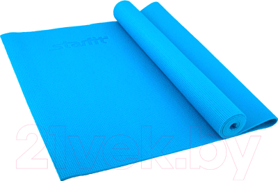 Коврик для йоги и фитнеса Starfit FM-101 PVC (173x61x0.6см, синий)