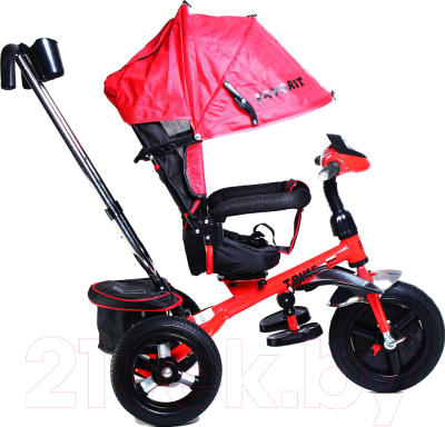 Трехколесный велосипед с ручкой Trike Favorit Premium FTP-1210 (красный)