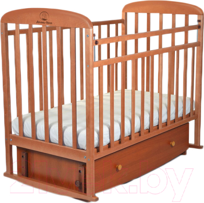 Детская кроватка Альма-Няня Милана 183007 (орех)