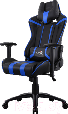 Кресло геймерское AeroCool AC120 AIR-BB (черный/синий)