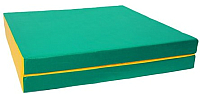 Гимнастический мат KMS sport Складной №8 1x2x0.1м (зеленый/желтый) - 