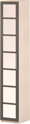 Шкаф-пенал ВасКо Соло 002-3201 (дуб молочный/венге/зеркало)