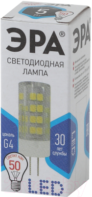 Лампа ЭРА smd JC-5w-220V-corn, ceramics-840-G4 / Б0027858