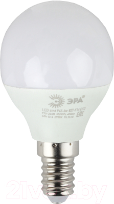 Лампа ЭРА smd Р45-6w-840-E14 eco / Б0020628
