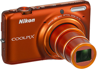 Компактный фотоаппарат Nikon Coolpix S6500 (Orange) - общий вид
