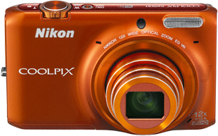 Компактный фотоаппарат Nikon Coolpix S6500 (Orange) - общий вид